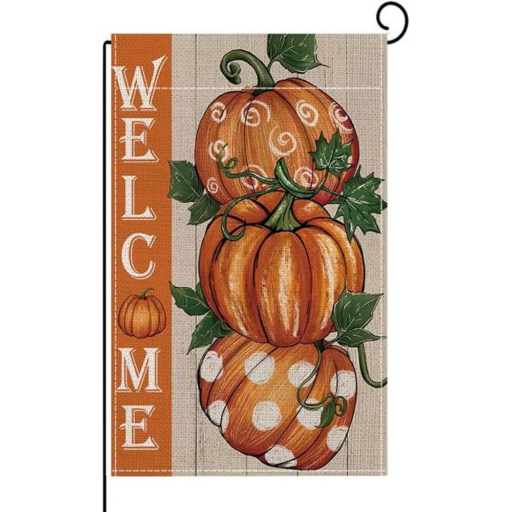 ONFAON Fall Decorations for Home,Fall Welcome Garden‎ Flag 12 * 18 Inch Double